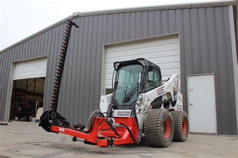 swing arm mower for skid steer|sickle mower for skid steer.